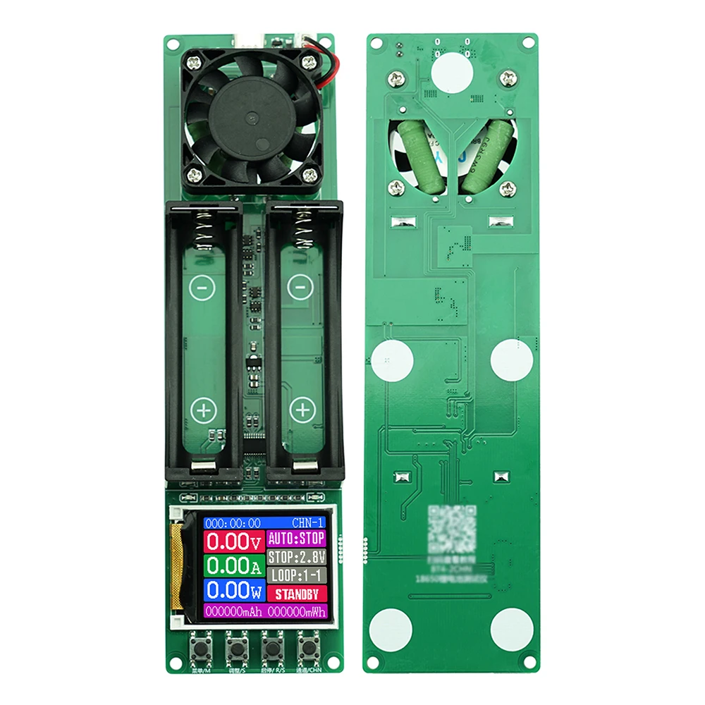 2CH 18650 battery capacity and internal resistance tester, automatic charge/discharge electronic load tester, Type-C interface - view 4