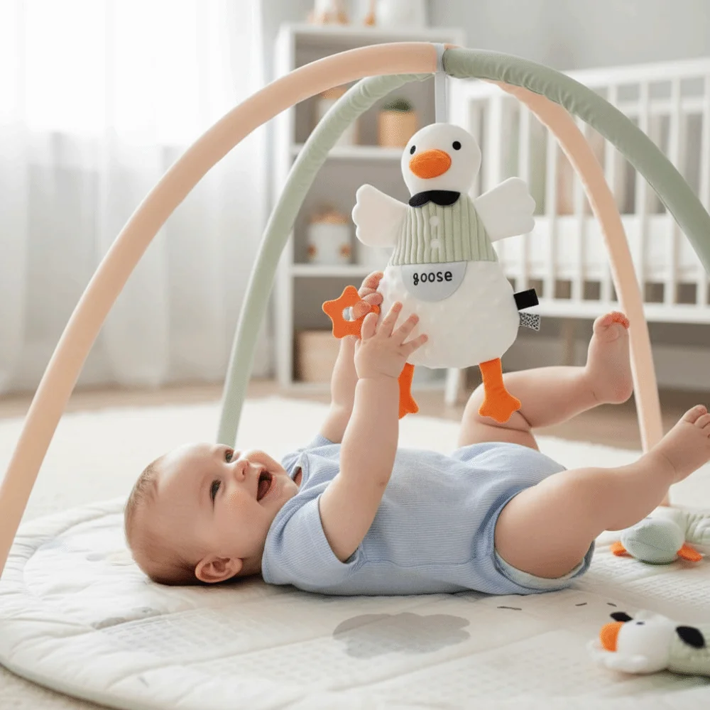 Soft Material Animal Wind Chime Squeaky Sound Hand Grip Handle Crinkle Squeaky Sensory Crinkle Sound Cute Stuffed Animal