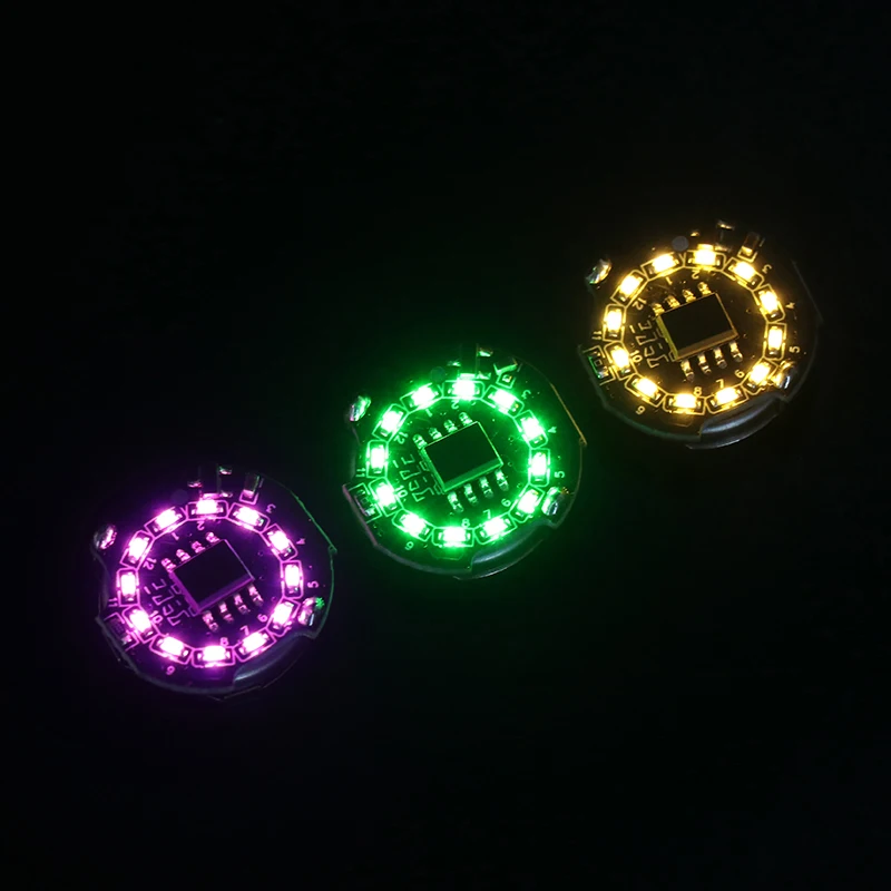 磁気制御ランプ マグネット ワイヤレス LED 誘導ライト + ボタン電池 + マグネット DIY おもちゃ ロボット アニメ 風景モデル