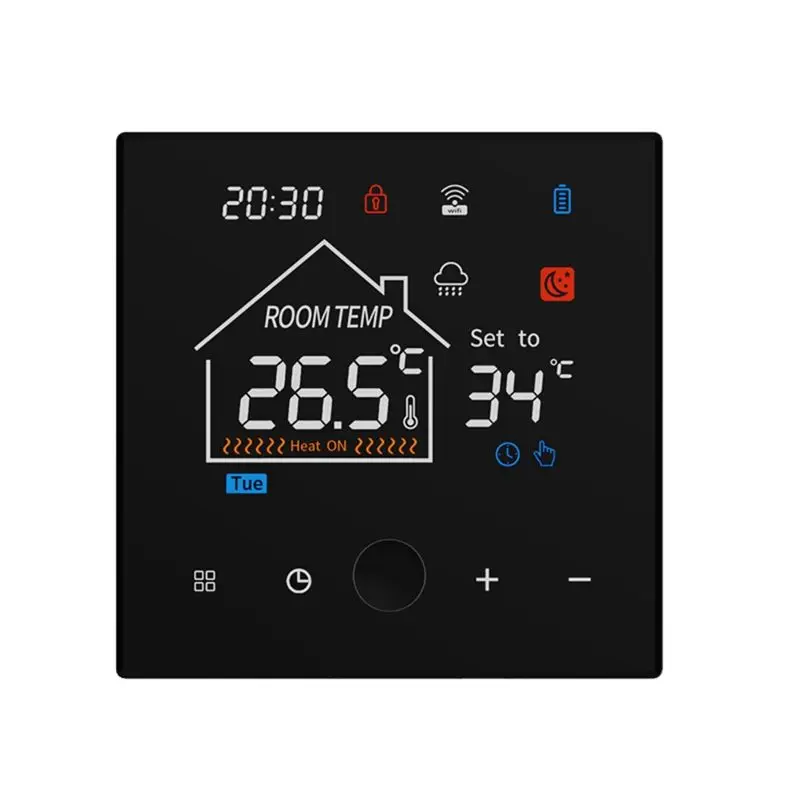 N10R-Tuya Smart Home Wifi Temperature Remote Controller Wireless Gas Wall Furnace Thermostat,Programmable Underfloor Heating
