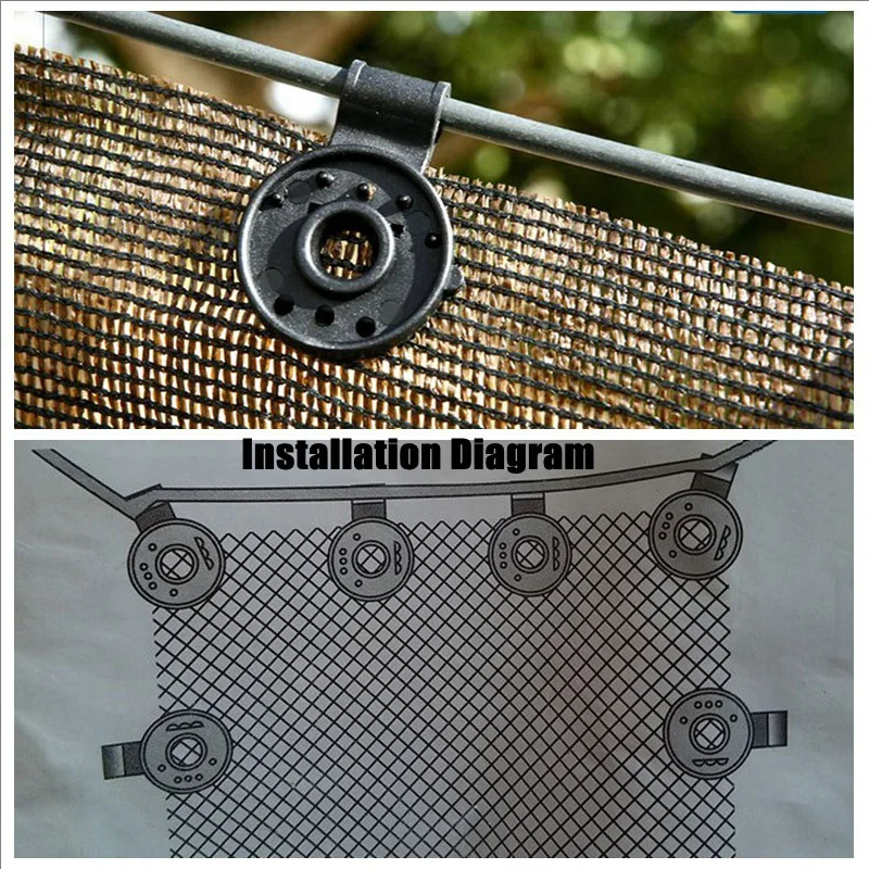 50/100pcs Heavy Duty Lock Grip Plastic Clips Greenhouse Shade Cloth Fix Clamp Tarp Clips Fence Fabric Clips for Garden Netting