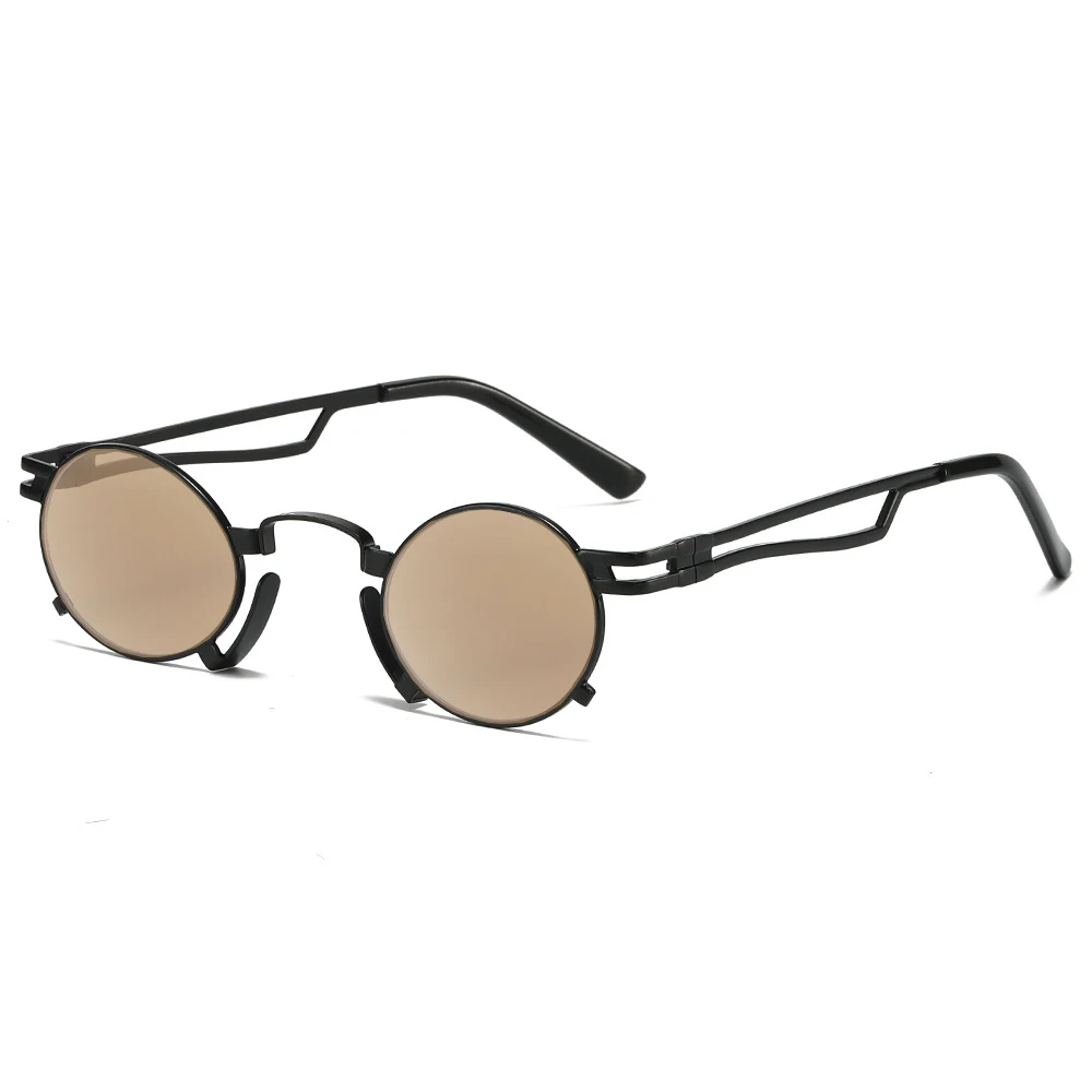 Kleine Rahmen Getönte Lesebrille Männer Vintage Punk Sonnenbrille Mode Runde Frauen Presbyopie Leser Outdoor Schatten Sonnenbrille – Detail 8
