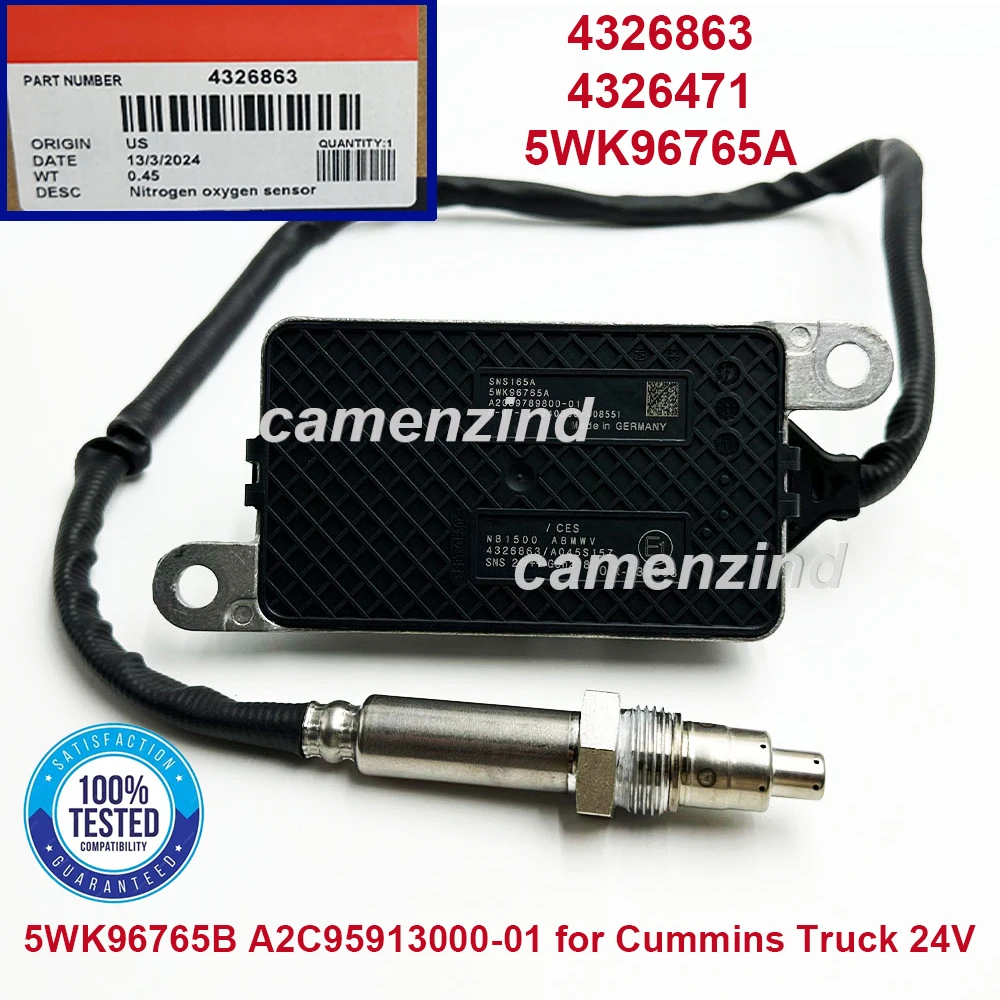 

Новый датчик оксида азота (NOx) 5WK96765A 4326863 4326471 для дизельного двигателя Cummins QSB6.7 5WK96765B A2C95913000-01