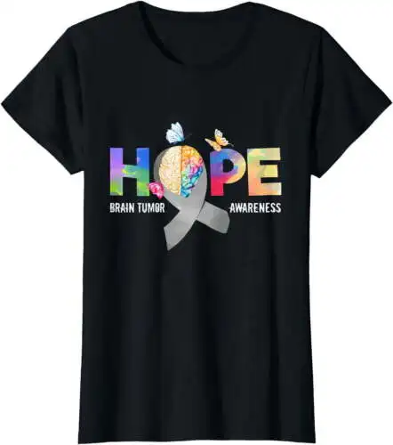 Hope Brain Tumor Awareness Gift Brain Tumor Survivor T-Shirt