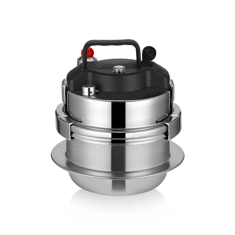 1.2L/1.6L Mini Stainless Steel Pressure Cooker Pot Outdoor Camping Multifunctional Household Stew Pot 5-minute Quick Cooking Pot