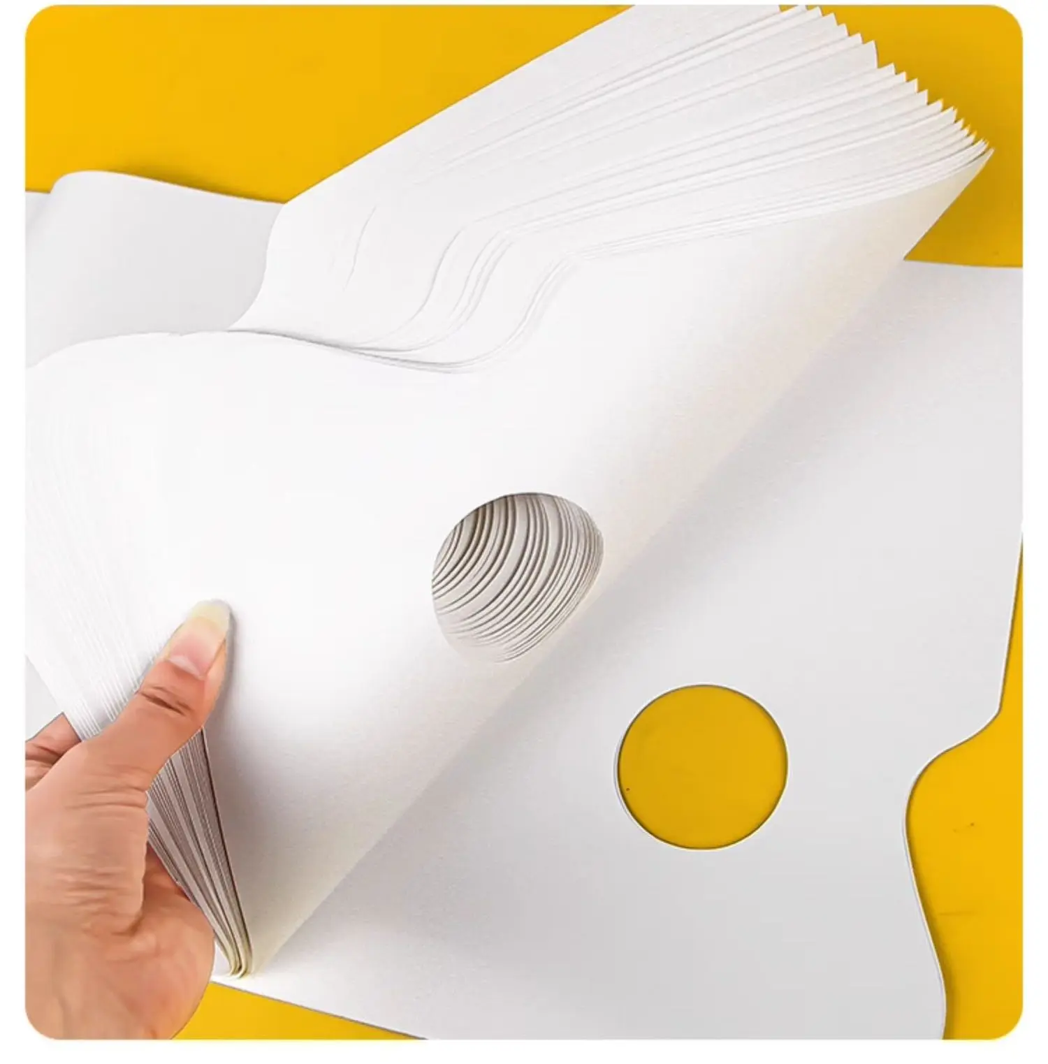 

Non washable color paper, art student specific watercolor palette, disposable double-sided removable color cardboard