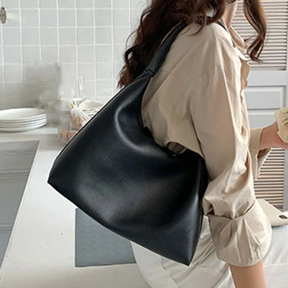 

PU Leather Women Shoulder Bag Casual Composite Bags High Capacity Female Shopping Bags Soft Leather Tote Handbag for Women