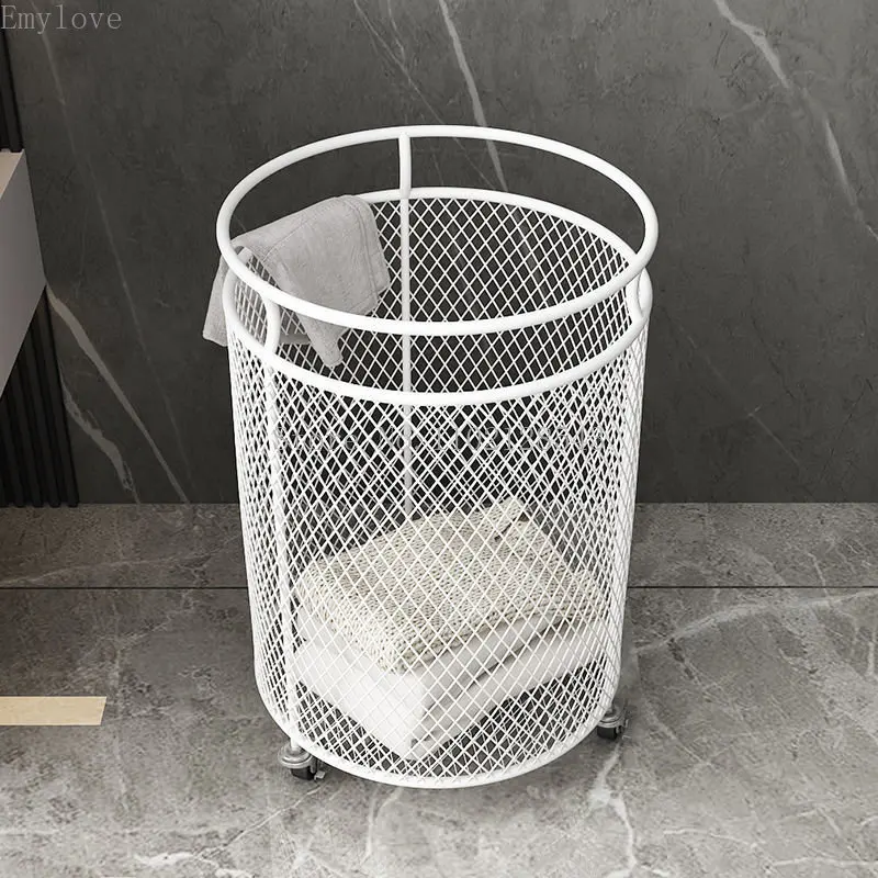 Home Laundry Basket Metal Wheel Basket Dirty Clothes Storage Laundry Organizer Organizer for Clothes Toys корзина для белья