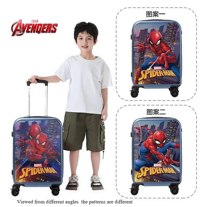 Marvel Spiderman mercancía de película anime dibujos animados estudiante maleta carrito creativo rueda universal estuche de viaje regalo al por mayor