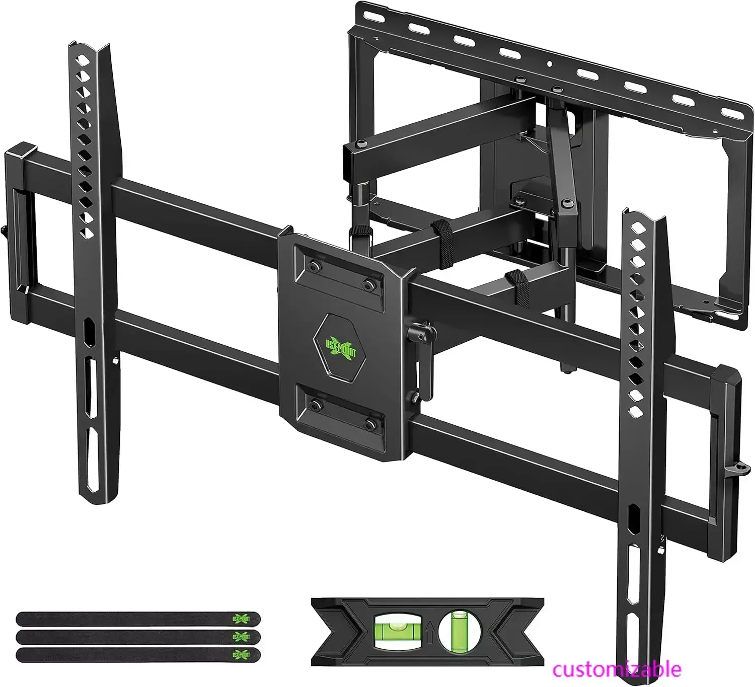 

Full Motion TV Wall Mount for Most 42-86 inch Flat Screen/LED/4K, TV Mount Bracket Dual Swivel Articulating Tilt 6 Arms