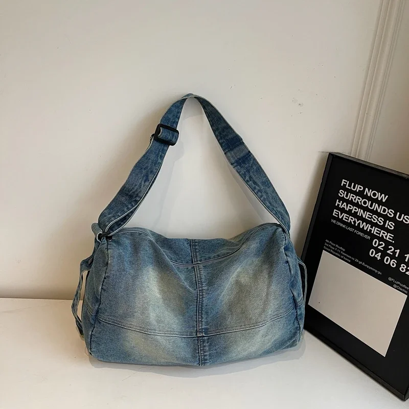 

Denim Zipper Designer Crossbody Bag Sewing High Quality Lightweight Ladies Bags on Sale 2025 New Solid Cool Shoulder Bag