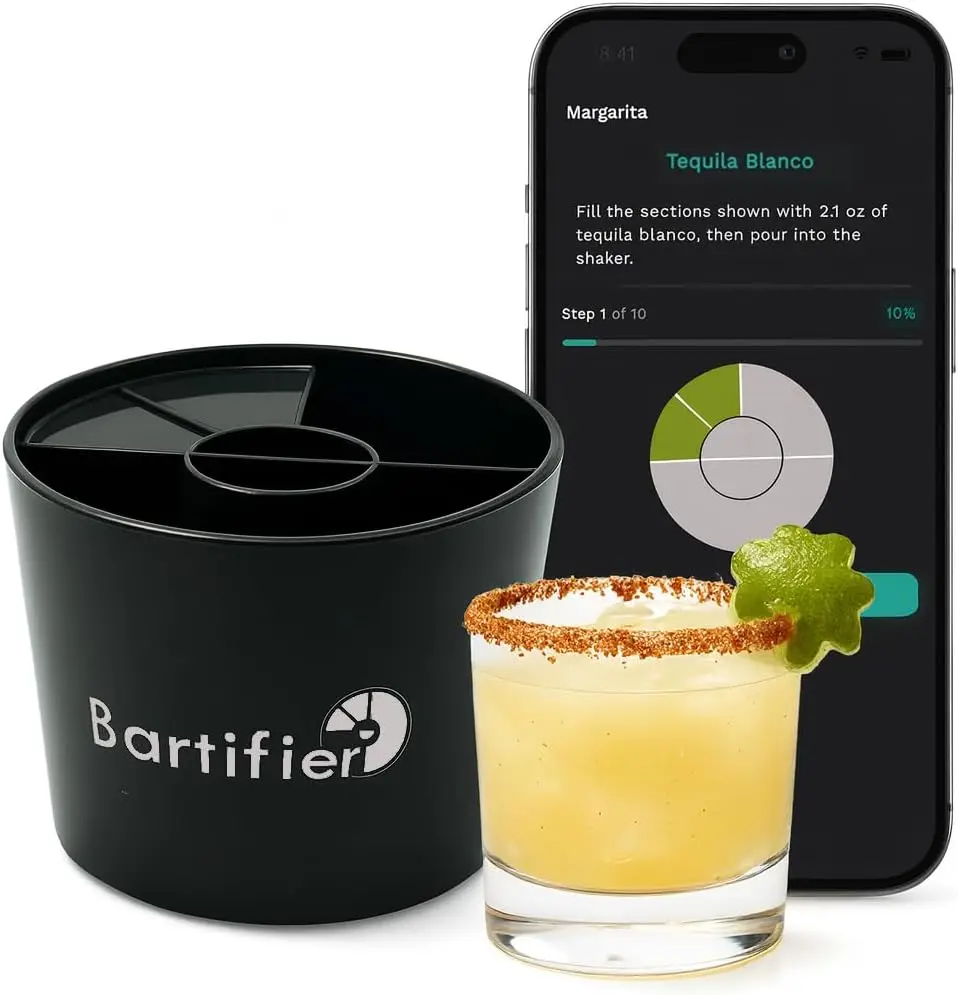 

App-Guided Cocktail Maker — The Free App Shows You Where to Fill — Make 500+ Easy, Perfect Cocktails — Best Gift for Cocktail