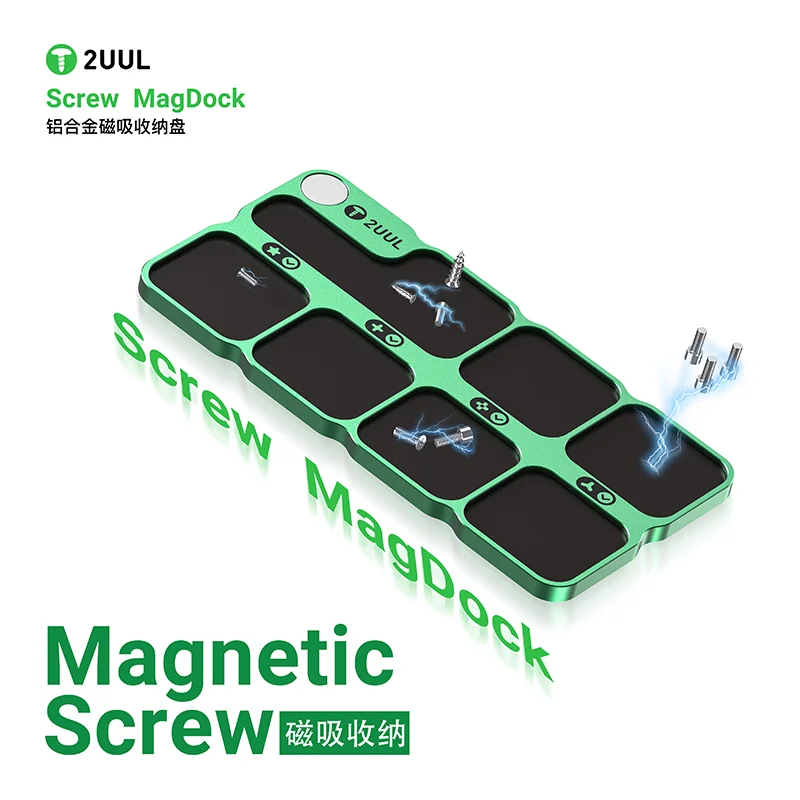 

2UUL ST95 Винт MagDock из алюминиевого сплава 7, прецизионные зоны, магнитное поглощение, лоток для винтов для мобильного телефона, инструменты для ремонта пластины