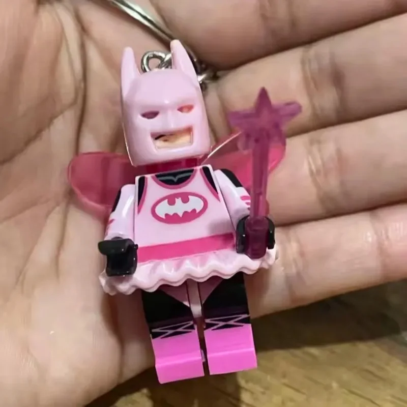 3D Cartoon Stern Rosa Schwarz Fledermaus Schlüsselanhänger Rucksack Anhänger Mini Puppe Paar Schlüsselanhänger Geschenk