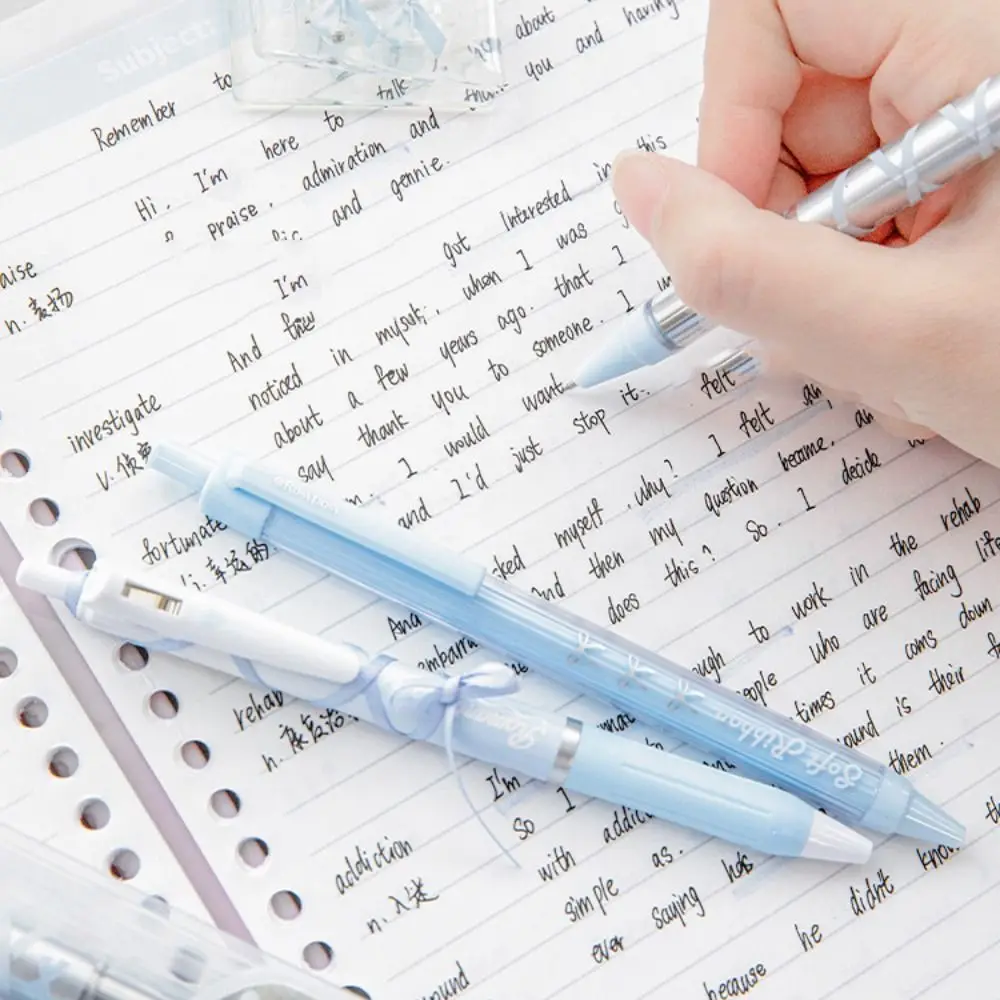 

4pcs/set Ballet Strap Ballet Series Gel Pen Ribbon Neutral Pen Black Ink Press Gel Pen Aesthetic Glossy Sensation