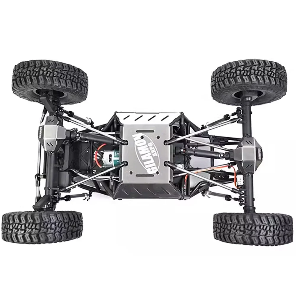 Metall-Edelstahl-Chassispanzerung, Kollisionsschutz-Unterfahrschutz für Axial 1/8 AXP8 Gilamon 2.2 4X4 RTR Trail Buggy AXI-1207