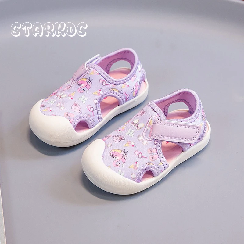 Baby Kids 2023 Summer Sport Sandals Little Boys Closed Toe Quick Dry Beach Sandalias Toddler Girls Breathable Soft Water Shoes