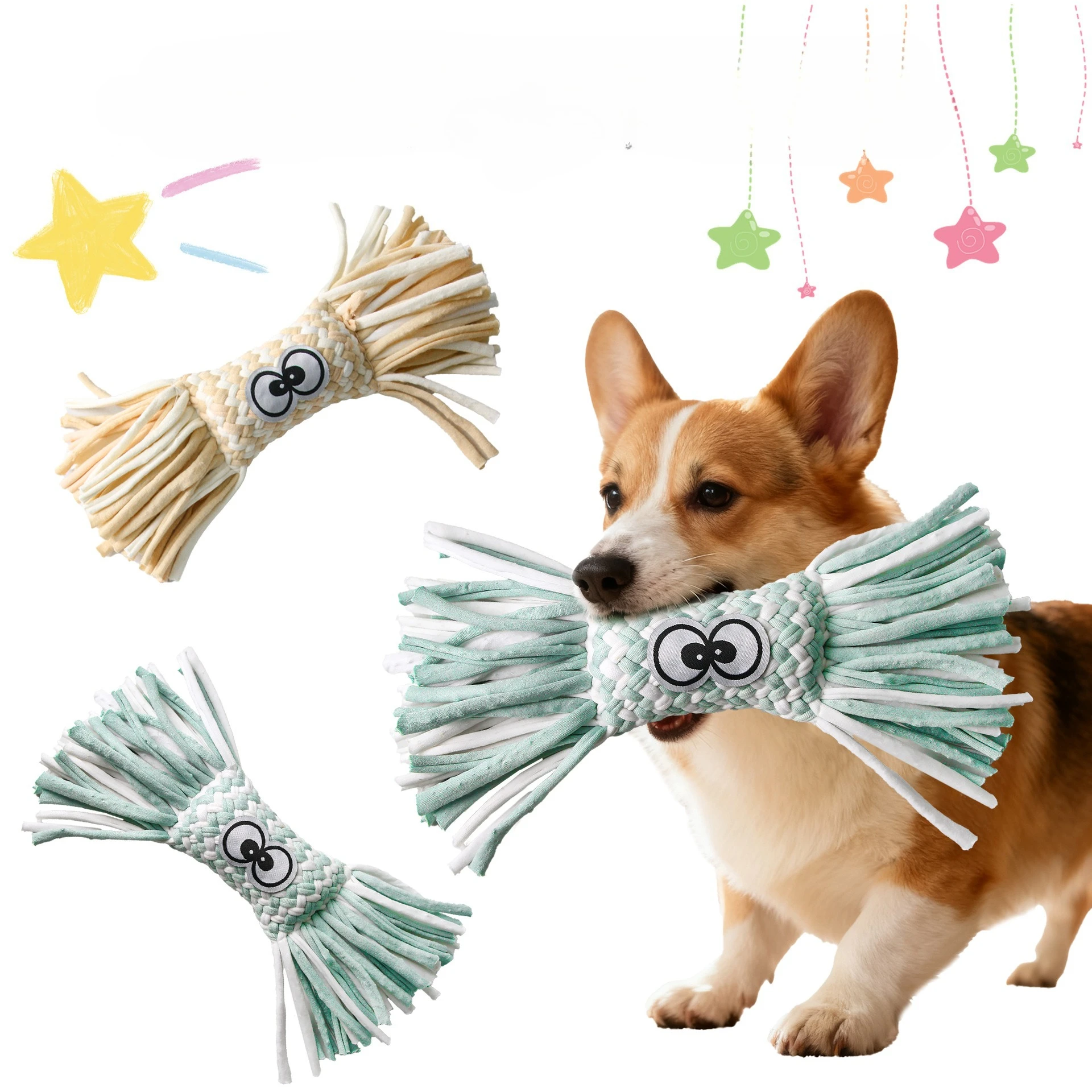 Pet Dog Molar Toy Vent Training Squeak Plush Toy Puppy Tooth