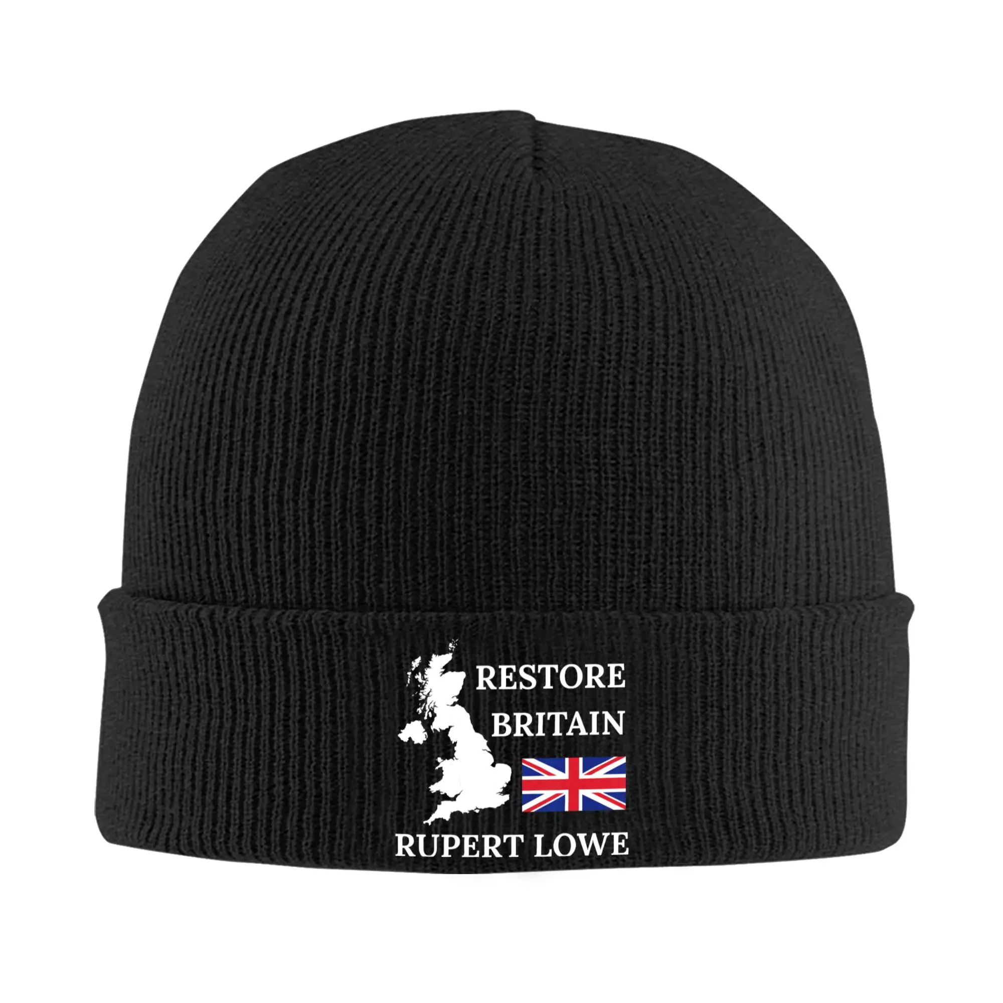 British Restore Britain Rupert Lowe Knitted Hats Autumn Winter Beanies United Kingdom Cap Female Male Acrylic Hot Sale Skullcap