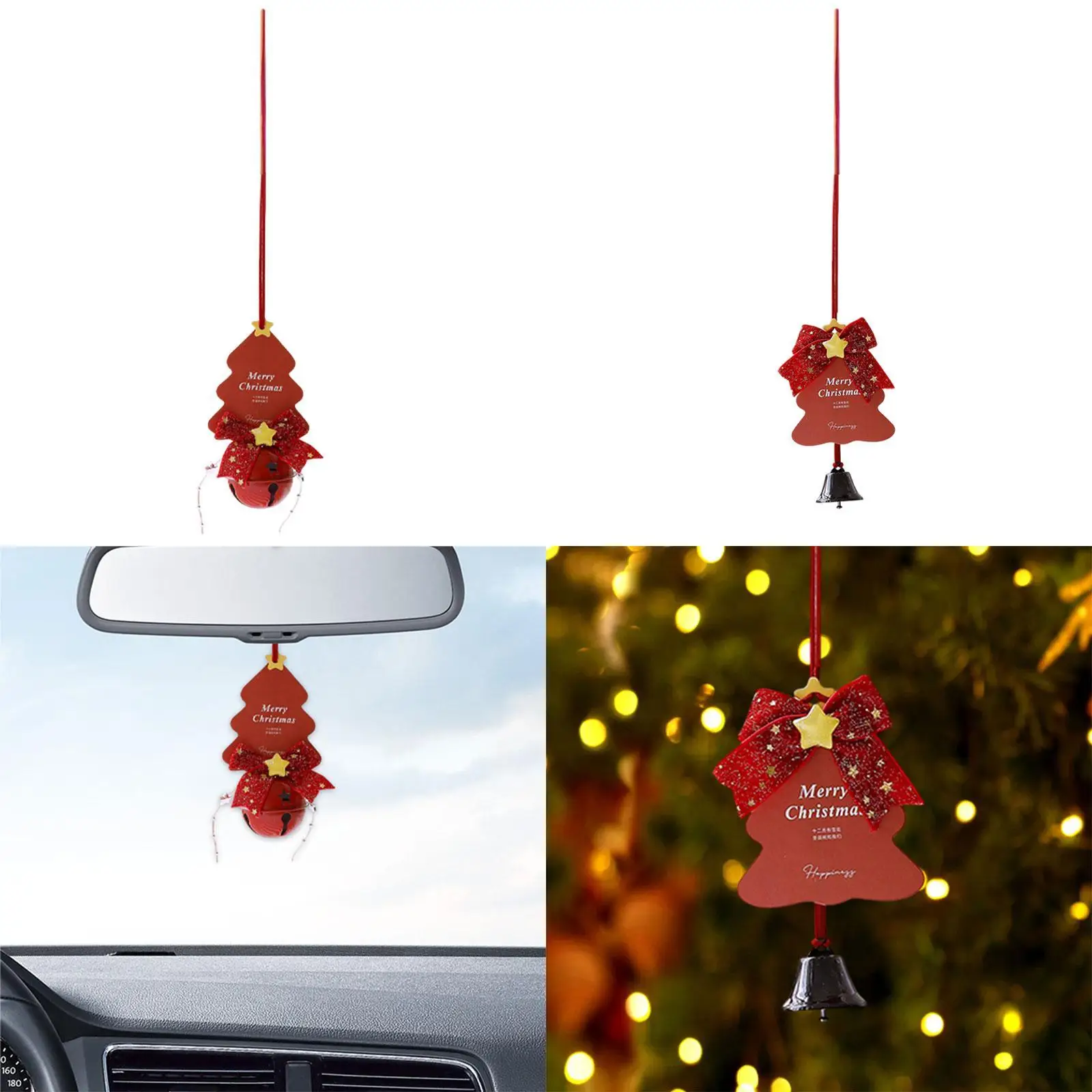 Christmas Bell Xmas Tree Decor Holiday Bell Charm Unique Christmas Tree Hanging Decoration for Indoor Festival Wall Fireplace