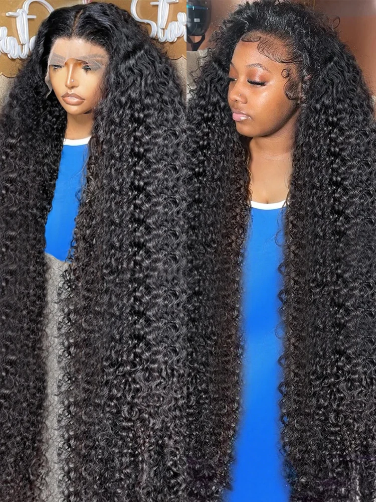 

Прозрачные парики из натуральных волос с глубокой волной, плотностью 300%, с HD-швом 13x6, длиной 40-46 дюймов, и парики с фронтальным швом 13x4, имитирующие водную волну, для женщин