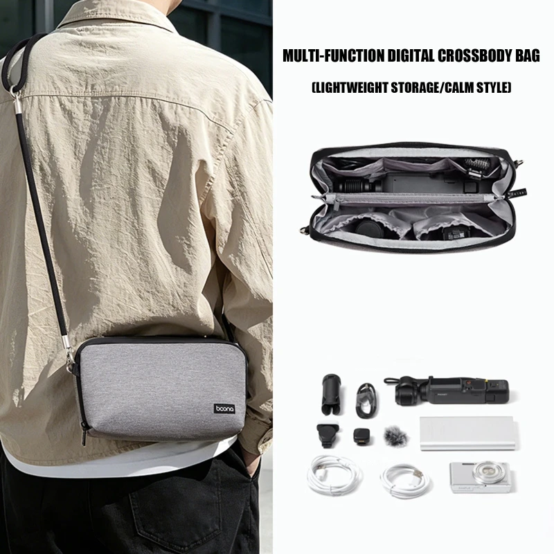 Camera Carrying Case for Pocket 3 and Pocket 4 with Separate Accessory Storage and a Padded Interior for Organized Gear 896C