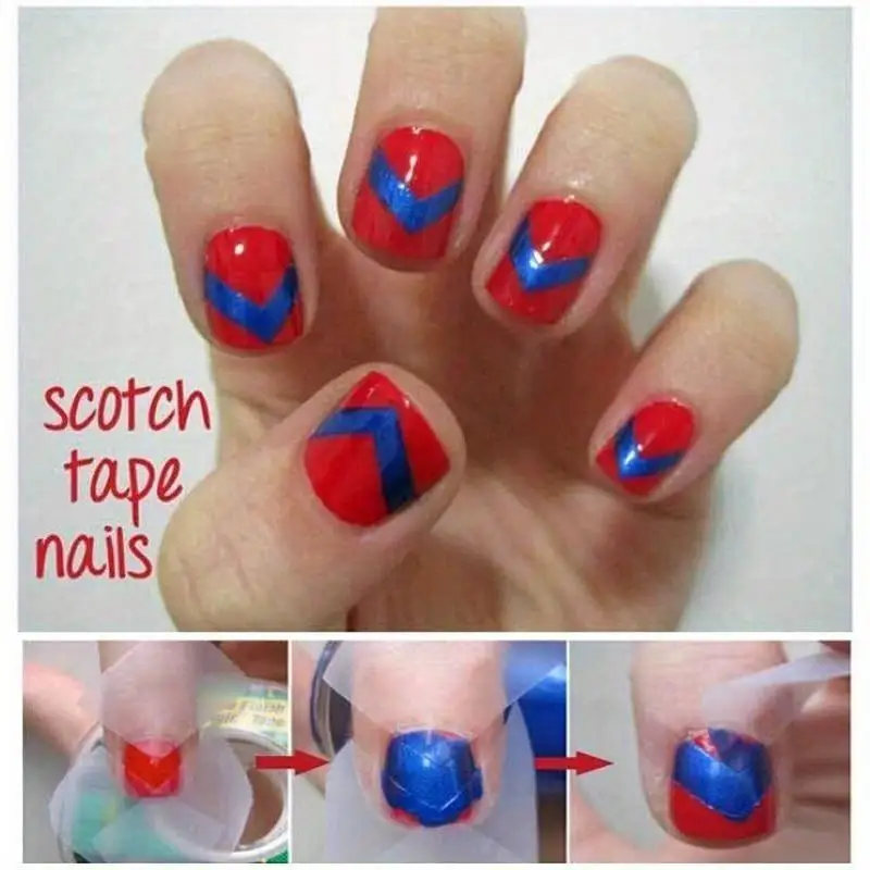 5Pcs Fashion DIY Nail Art Tool Tips Protect Masking Tapes Striping Line Sticker Decor