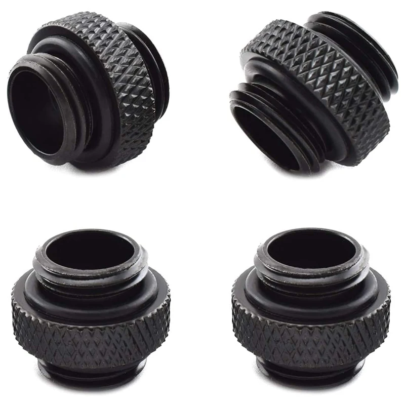 Replacement 4-Pack G1/4 inch 5mm Male to Male Connector with Sealed O-Ring for PC Water Cooling Systems Extender Fitting