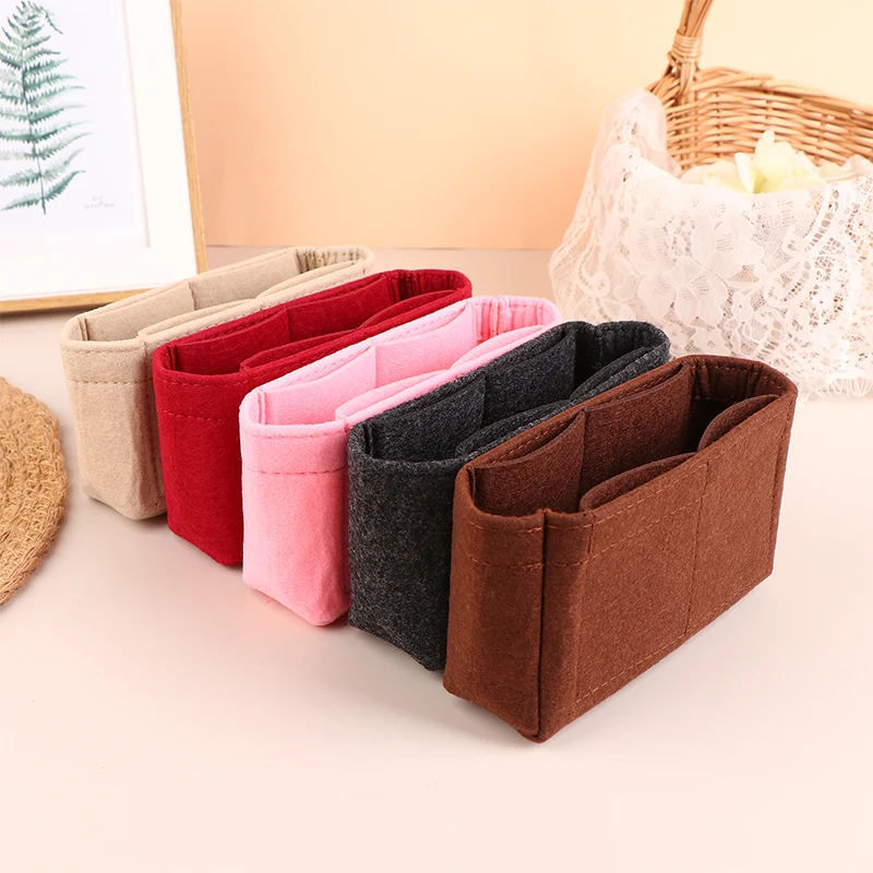 Anti-deformação Liner Organizer para Insert Bolsa, Mini Saco De Armazenamento, Feltro Bolsa Sacos, 1Pc