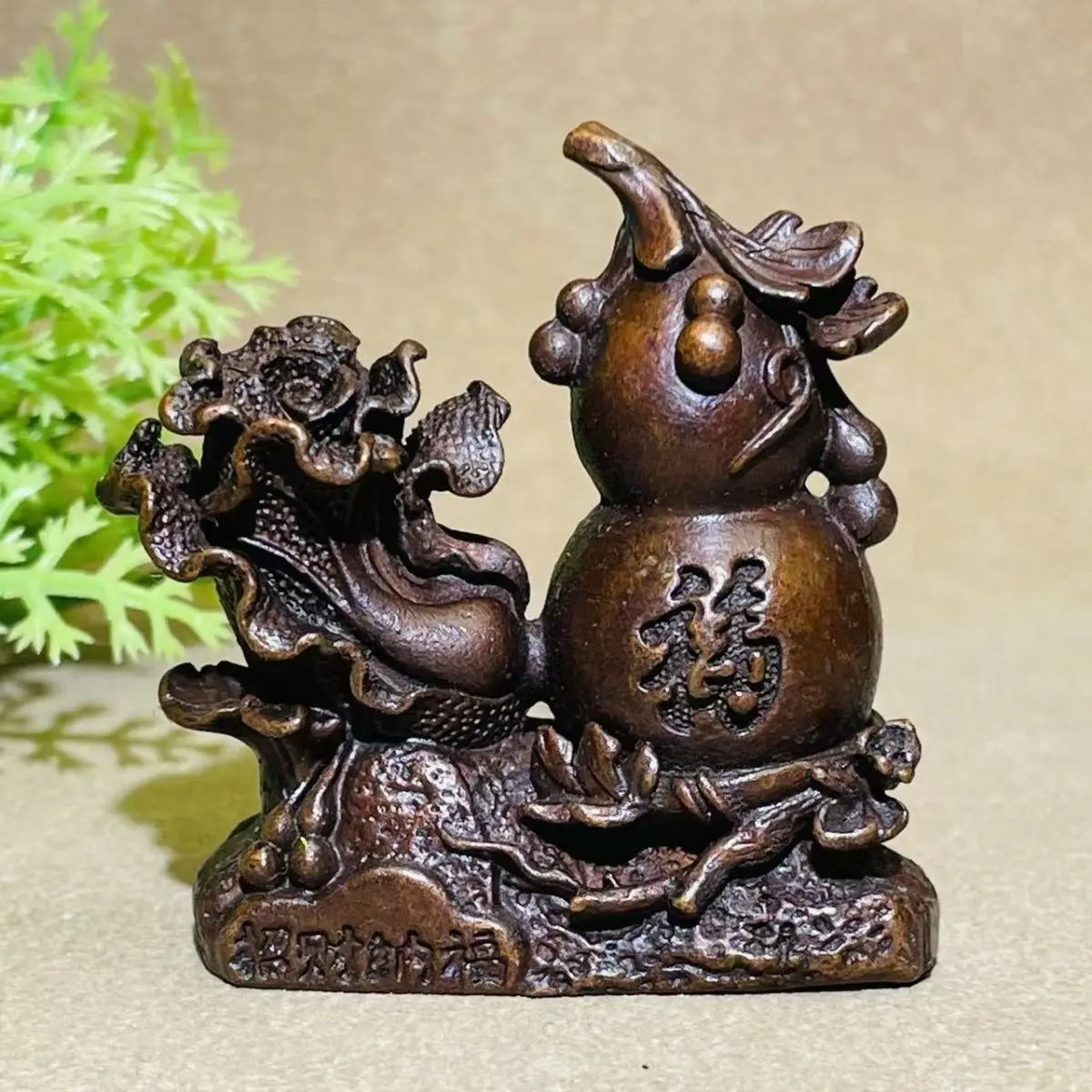 Retro Good luck gourd cabbage Ornament Decoration Tea Pet Figurines Desk Decor Accessories