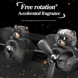 Bear Pilot Car Air Freshener ambientador de coche hélice de salida de aire fragancia elimina el olor suministros de aromaterapia Interior difusor de Perfume decoraciones