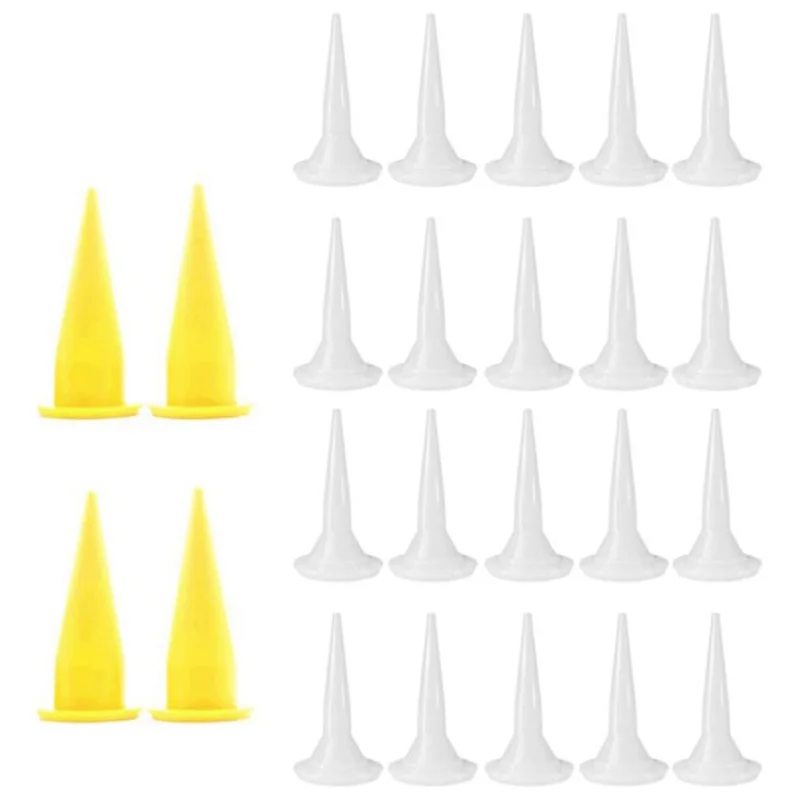 

24PCS Caulking Nozzle For Sausage Caulking Gun, Reusable Caulk Nozzle Applicator, Durable Epoxy Piston Caulk Caps Durable-B51B