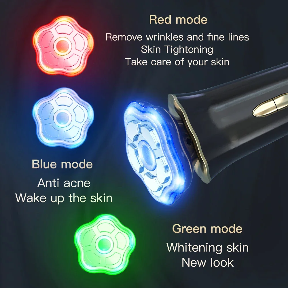 4 في 1 EMS RF LED آلة شد الجلد تنطبق على مدلك الوجه مكافحة الشيخوخة شد الوجه الرعاية المهنية مكافحة الشيخوخة آلة