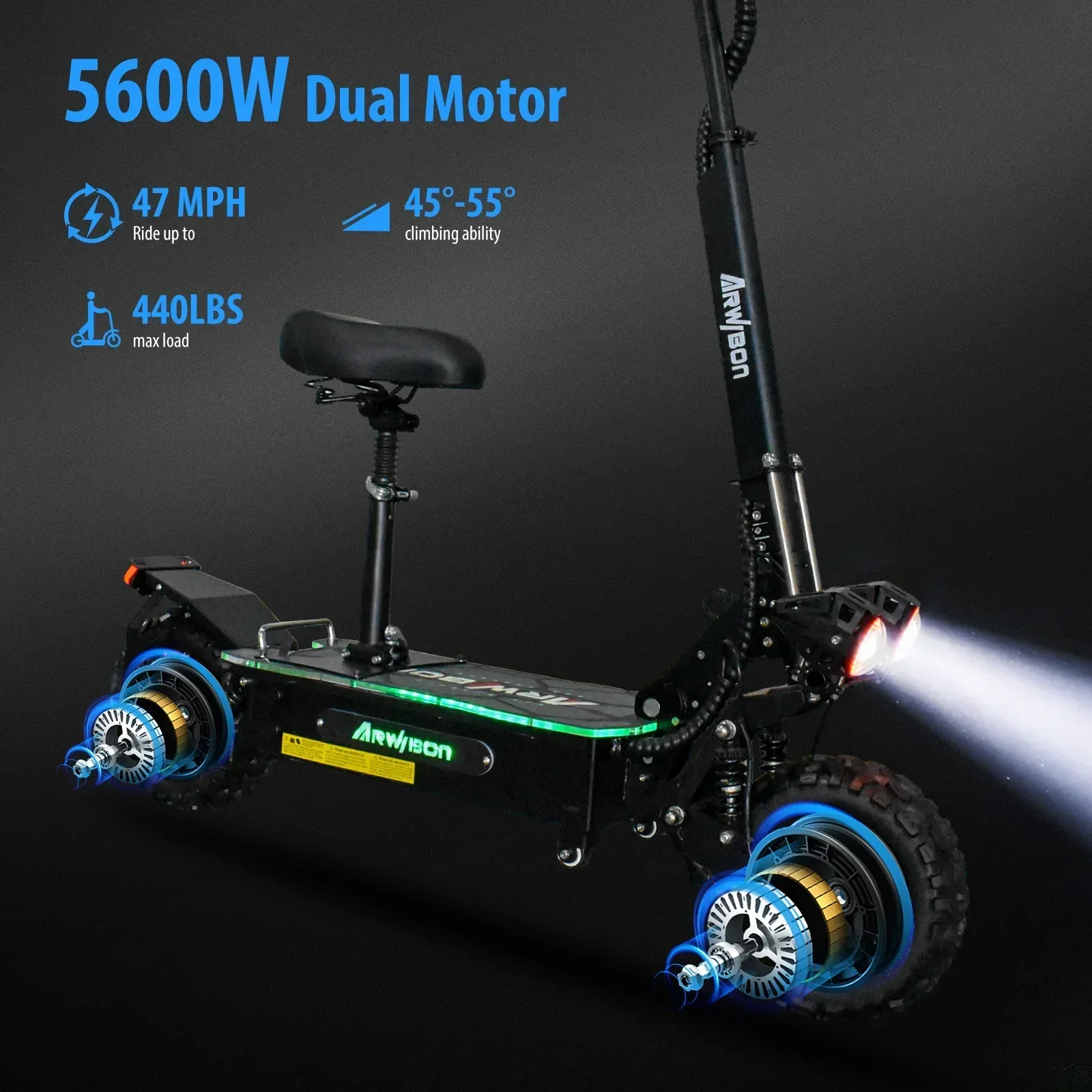 5600W 60V 85km/H Adult Smart Shock  Anti-slip Folding Electric Scooter 120km Electric Q06Pro New Upgraded Electric Scooter