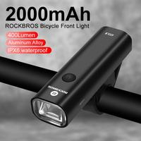 ROCKBROS Bike Light 400Lumen Handlebar Front Lamp MTB Road Cycling Flashlight USB Rechargeable Lantern Safety Tail Light