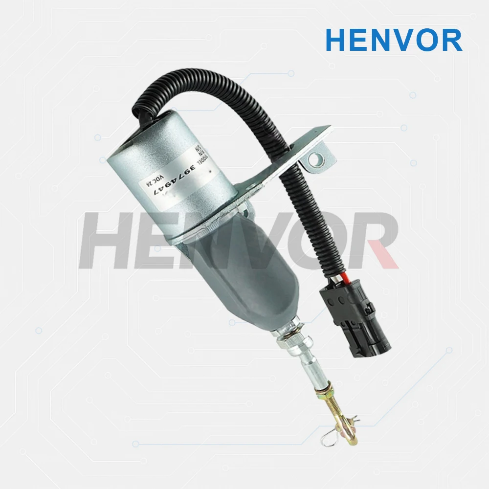 12V Engine Stop Solenoid Valve C3974947 4942879 Power Shutoff Control Component