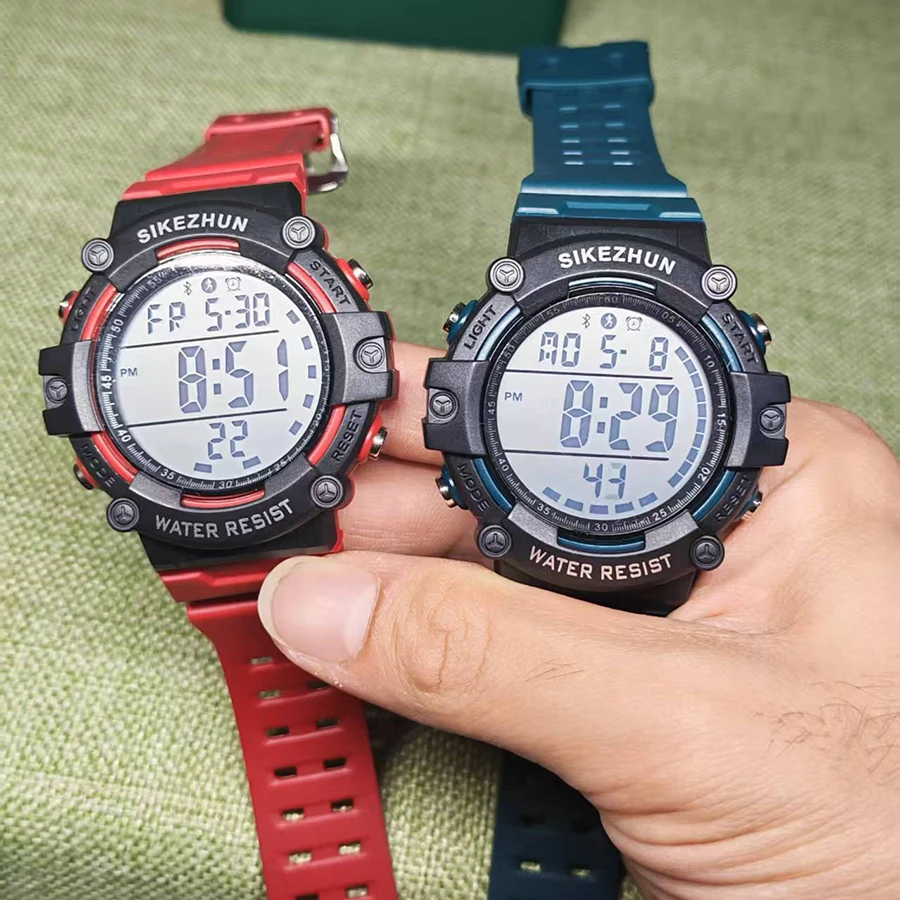 ساعة رياضية رجالية لتسلق الجبال في الهواء الطلق والجري العد التنازلي الرقمي ساعة إلكترونية للرجال ساعة LED رياضية للطلاب #3