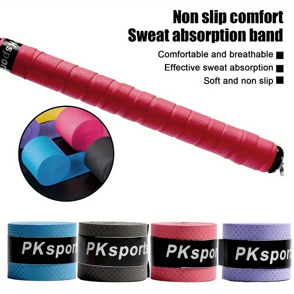 4Pcs Tennis Sweat Tape Anti-Slip Bicycle Handlebar Badminton Racket Grips Elasticity Sweatband Fishing Rods Dumbbel Protect - view 5