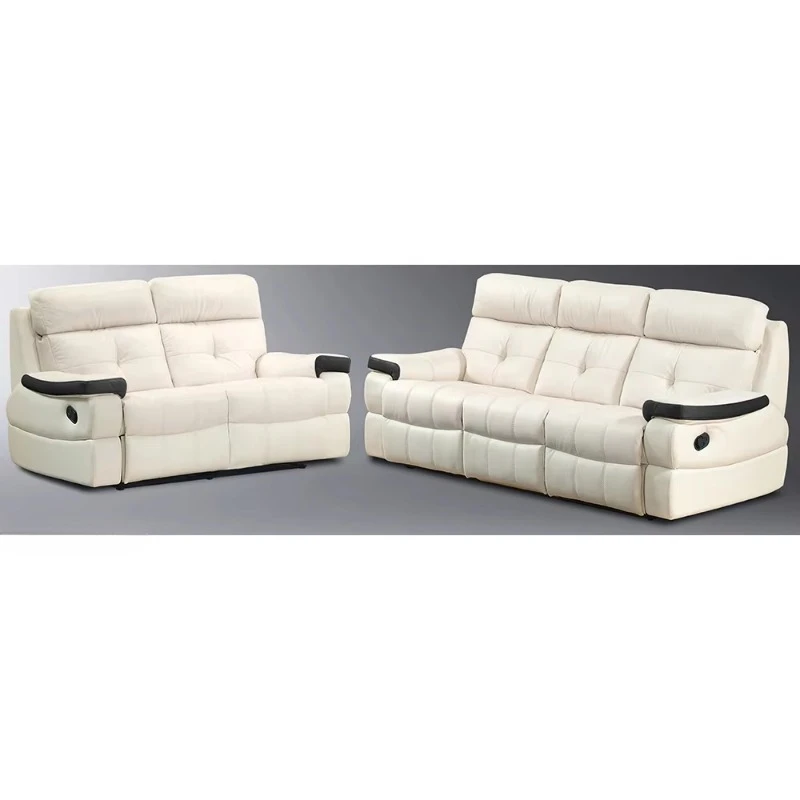 Modern home leather fabric recliner sofa modular design living room set