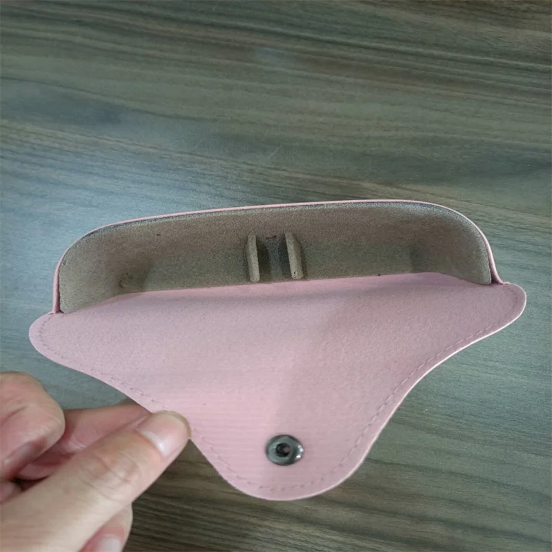 1/3pcs Durable Leather Eye Glasses Sunglasses  Case Convenient Lightweight Protector Box Solid Color Pouch Bag Easy To Carry