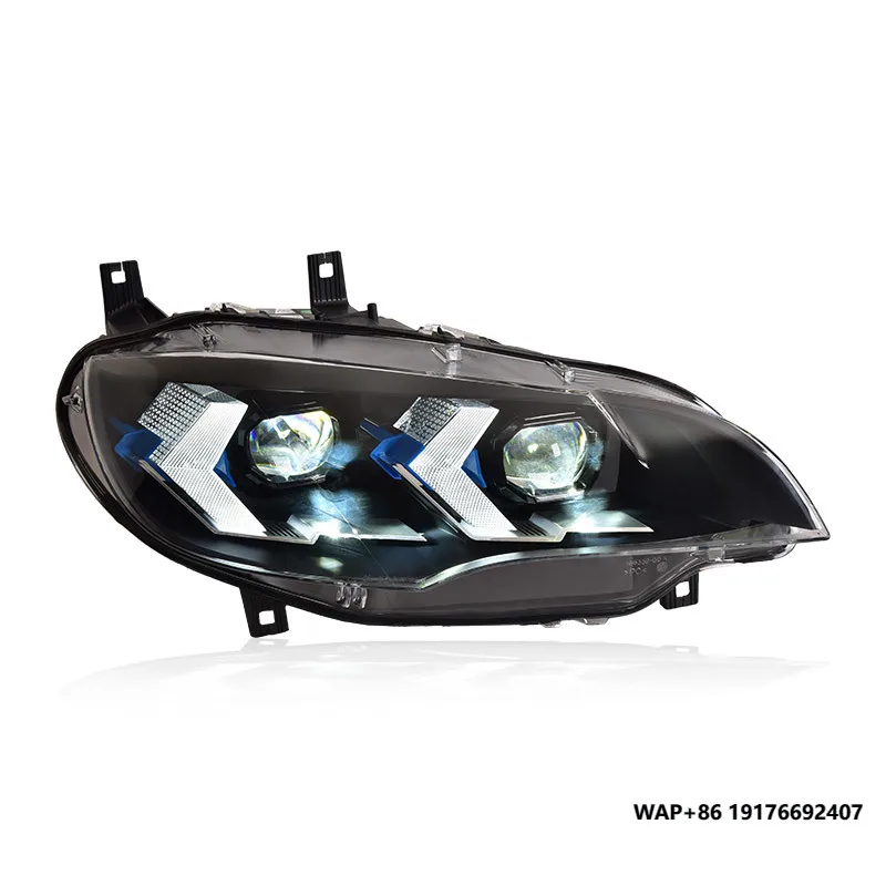 

Автомобильный Стайлинг, фара для X6 E71 2008-2023, фара в сборе, светодиодный DRL, линза проектора, динамические аксессуары