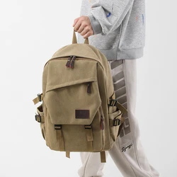 Mochila informal para hombre, bolso de gran capacidad para viaje de escalada, con bolsillos a la moda y cremallera, novedad de 2022