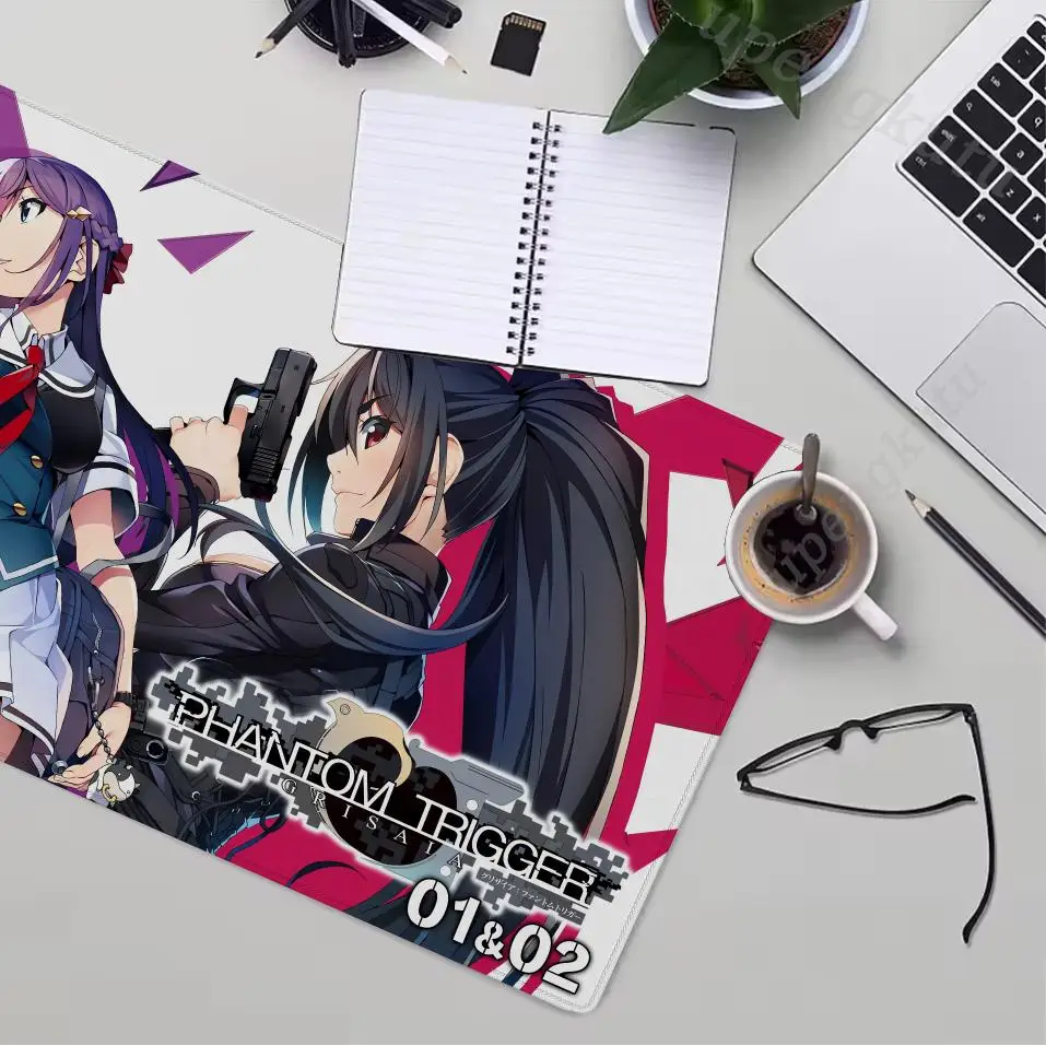 Grisaia Phantom Trigger Mouse Pad Anime Mats Computer Mousepad Company Desk Pad Aesthetic Large Gaming Mousepads Office Mat