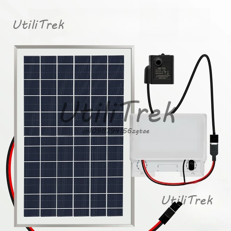 ソーラーポンプ-ミニチュア亀水槽フィルター-水中循環ポンプ-冷却水耕栽培-酸素供給