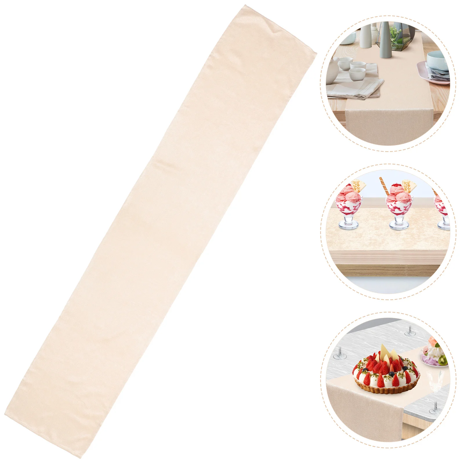 Solid Festive Table Runner Multifunctional Polyester Table Runner Hotel Banquet Vintage Table Cover Home Festival Party Decor