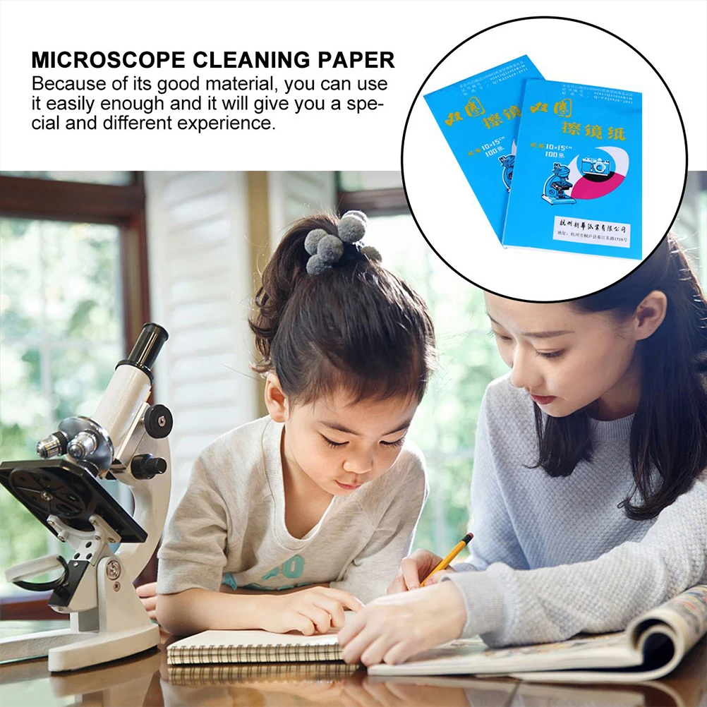 

400 Pcs Microscope Lens Paper Cleaning Wipe Glasses Camera Portable Tissue Professional for