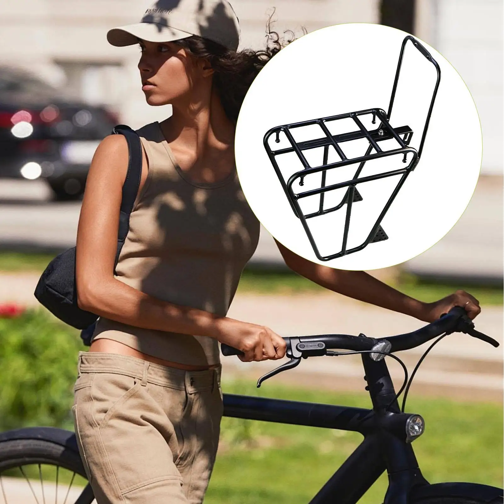 الجبهة دراجة الرف دراجة البضائع رفوف تحميل تحمل الدراجة الناقل حقيبة قوس سبائك الألومنيوم دراجة الجبهة الرف أجزاء الدراجة الجبلية #5