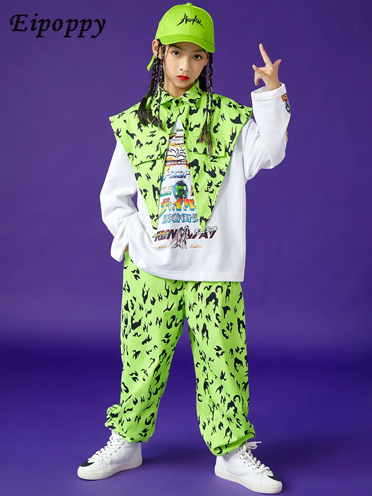 بدلة شال هيب هوب للأطفال ، ملابس رقص الجاز ، أولاد وبنات