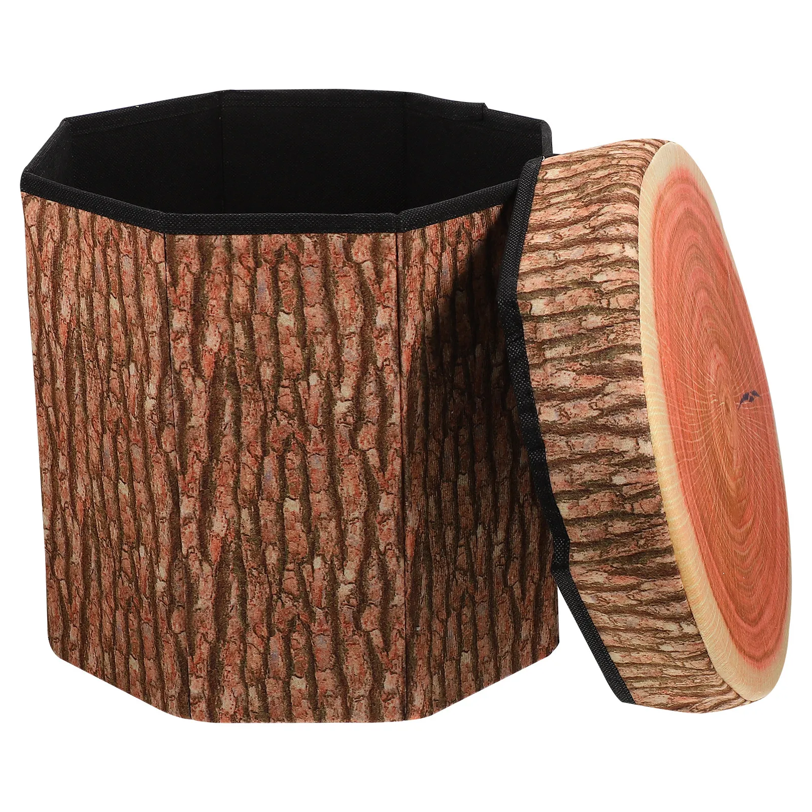 

Multi-Functional Folding Storage Stool with Lid Compact Space Saving Design for Clothes Small Items Footrest Home Organizer