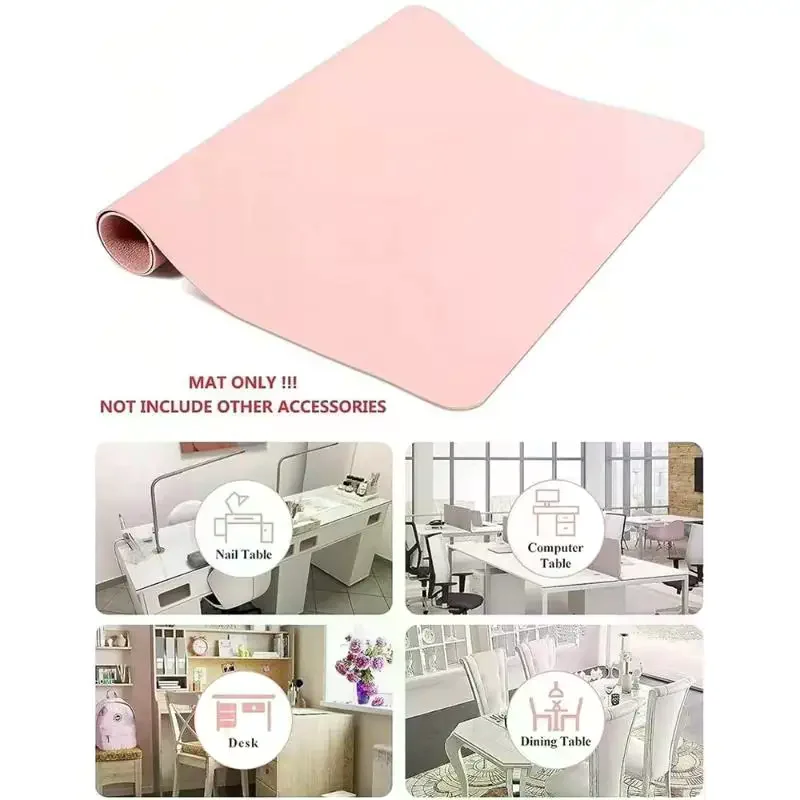 طوي مسمار الفن الجدول حصيرة بولي Leather الجلود استوديو مكتب حصيرة مسمار مسند الذراع وسادة مقاوم للماء اليد الراحة وسادة سهلة التنظيف مانيكير حصيرة #2